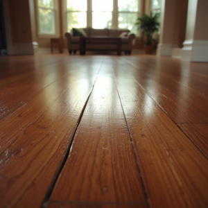 Clean surface but visible buildup in seams